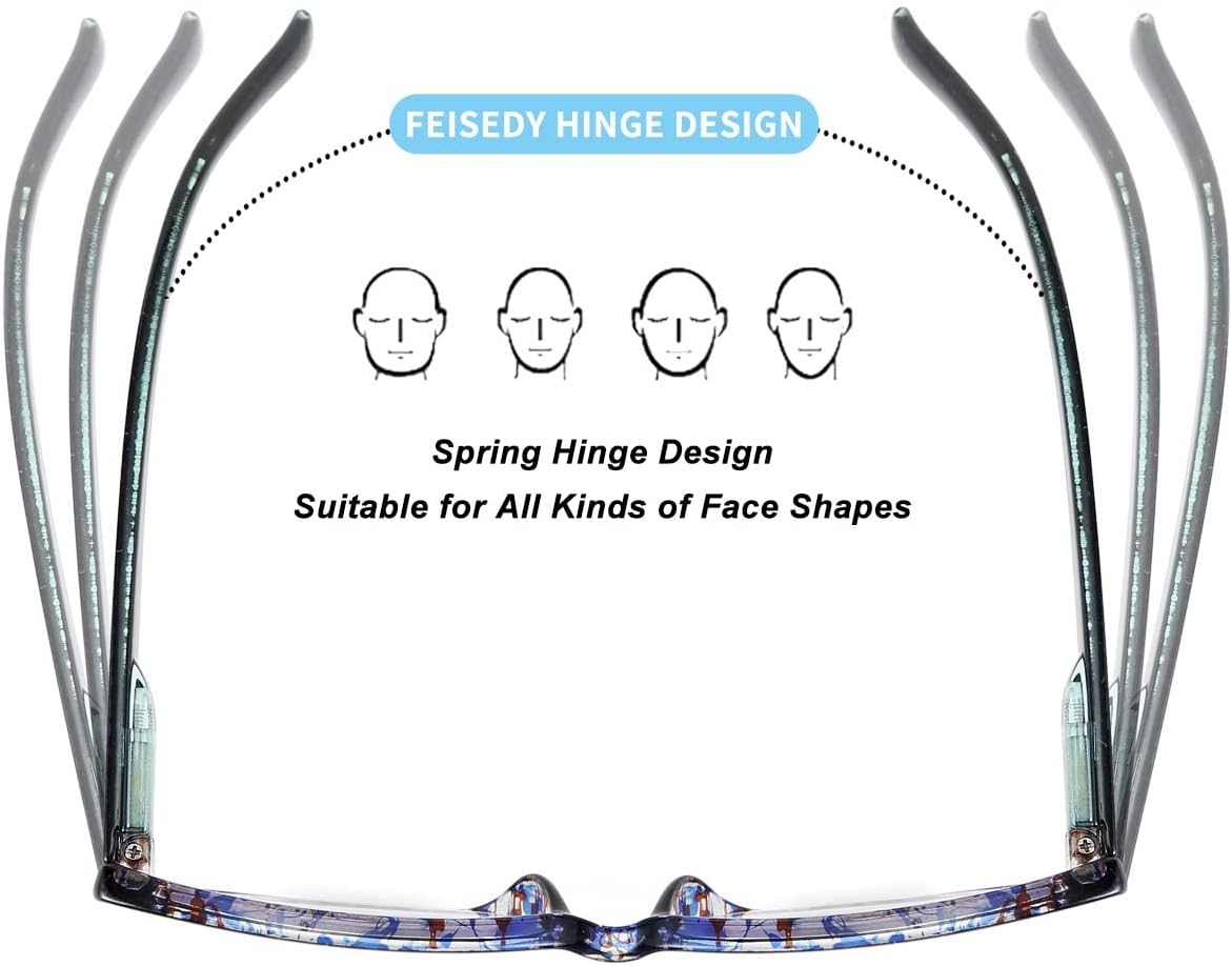 ÉÌƷͼƬ 5 | B08G4KF9KC | FEISEDY Progressive Multifocus Blue Light Blocking Reading Glasses No Line Multifocal Readers with Spring Hinge B2675