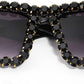 商品图片 21 | B09V7X56D4 | FEISEDY Women Crystal Square Cat Eye Sunglasses Sparkling Trendy Retro Cateye Sunglasses B2898