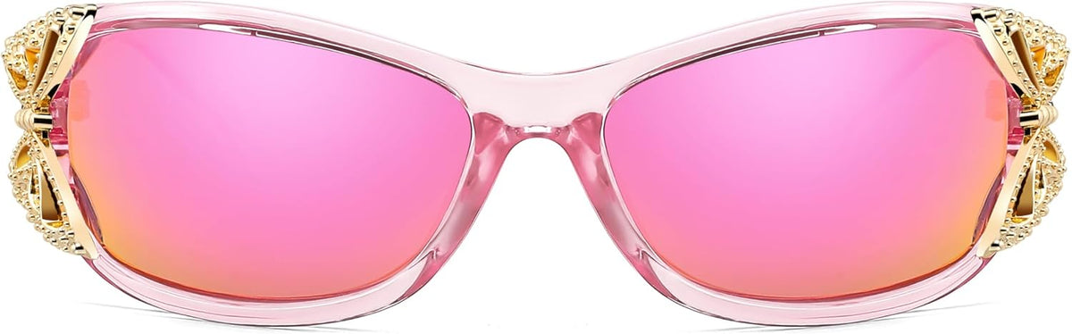 ÉÌƷͼƬ 72 | B0CNRQ7WVZ | FEISEDY Y2K Women Polarized Sunglasses Butterfly Wrap Around UV400 Shades