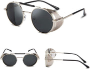 ÉÌƷͼƬ 25 | B09LYD9SW2 | FEISEDY Steam Punk Sunglasses for Men Women Side Shield Round Steampunk Vintage Glasses Shades B2518
