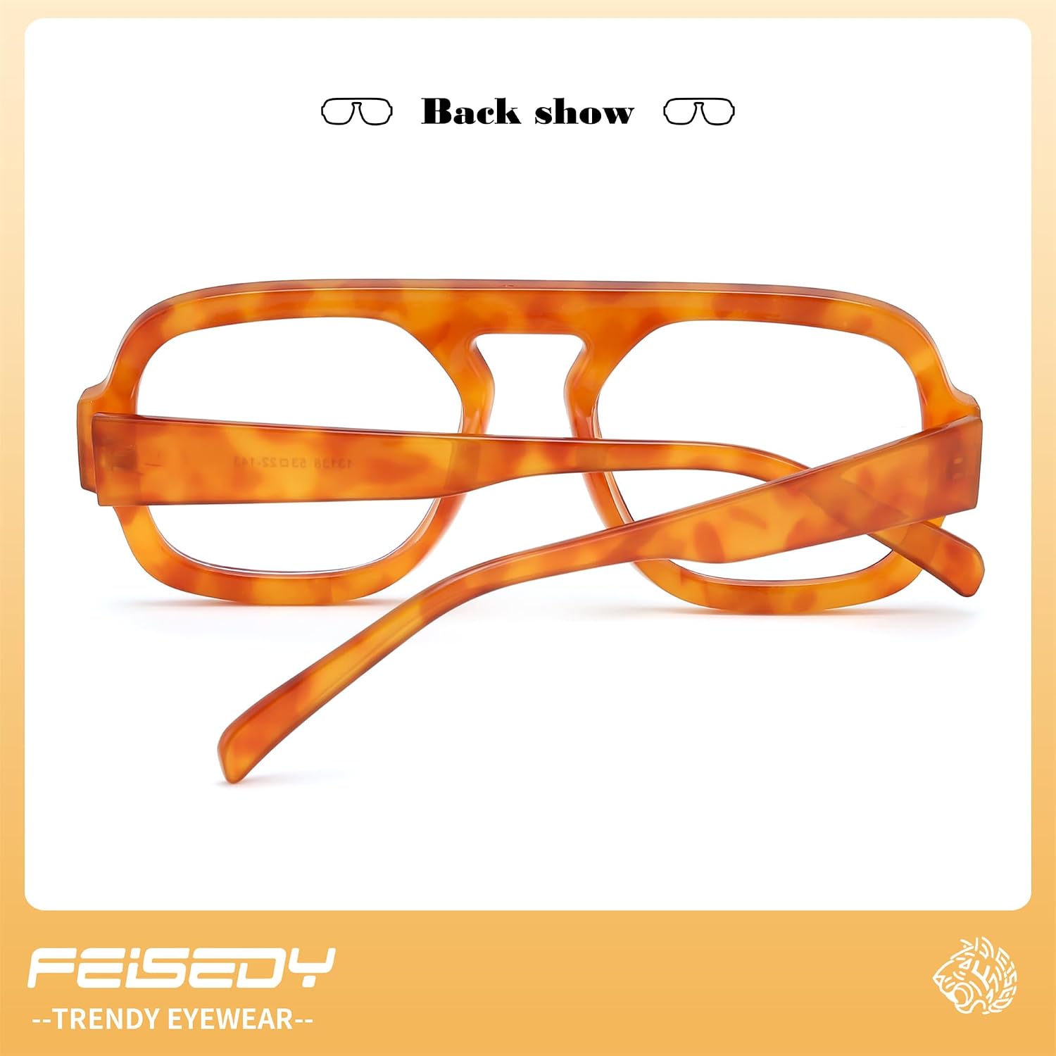 商品图片 18 | B0F26B3L2C | FEISEDY Fashion Aviator Blue Light Blocking Glasses for Woman Men B0285
