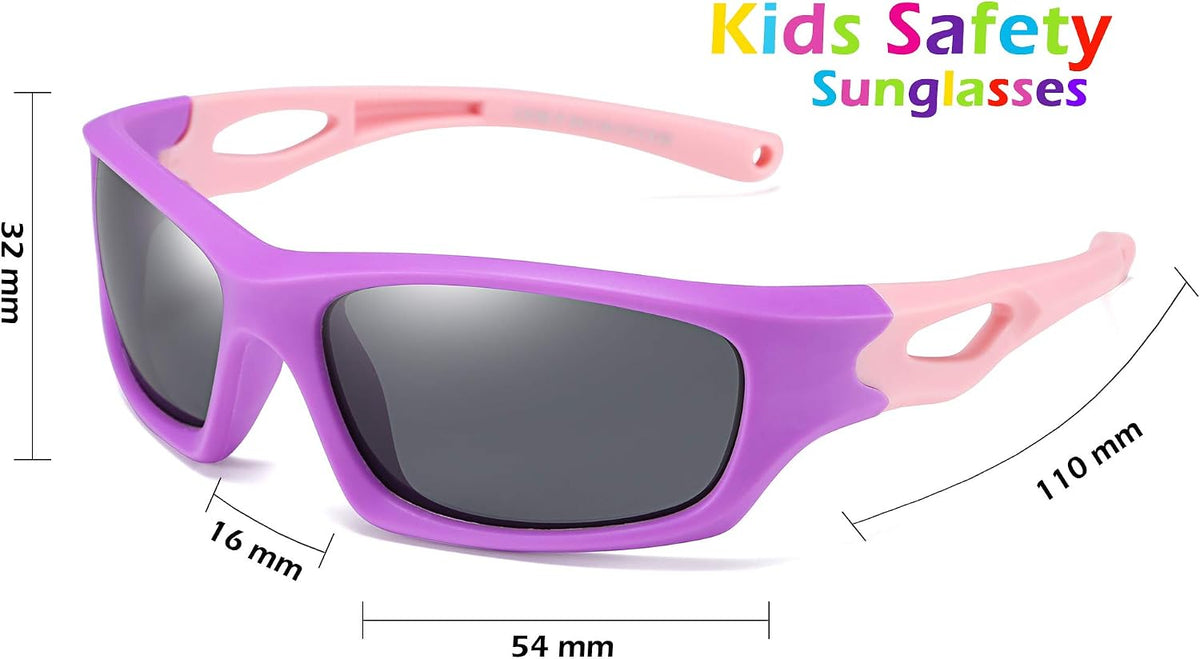 ÉÌƷͼƬ 22 | B07JM1DLHS | FEISEDY Kids Polarized Sport Sunglasses Rubber Frame Boys Girls 3 to 12 Age Children Gift B2453