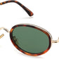 Tortoise Frame Greenish Gray Lens / 52 Millimeters | B0H2XGSNJ4 | FEISEDY 90s Retro Oval Cat Eye Sunglasses UV400 Small Face B0450
