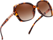 ÉÌƷͼƬ 21 | B0H8N95LQC | FEISEDY Retro Polarized Sunglasses for Women Chunky Square Frame B0464
