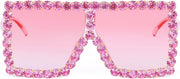 ÉÌƷͼƬ 31 | B096YZPRF2 | FEISEDY Oversized Sparkling Crystal Sunglasses Disco Diamond Flat Top Fashion Square Large Shades B2782