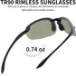 商品图片 23 | B0FY1FT8ZN | FEISEDY Sports Sunglasses for Men Women TR90 Rimless Frame for Running Fishing Driving B0349