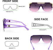 ÉÌƷͼƬ 13 | B09L4V27YS | FEISEDY Square Oversized Sunglasses for Men Women Flat Top B2765