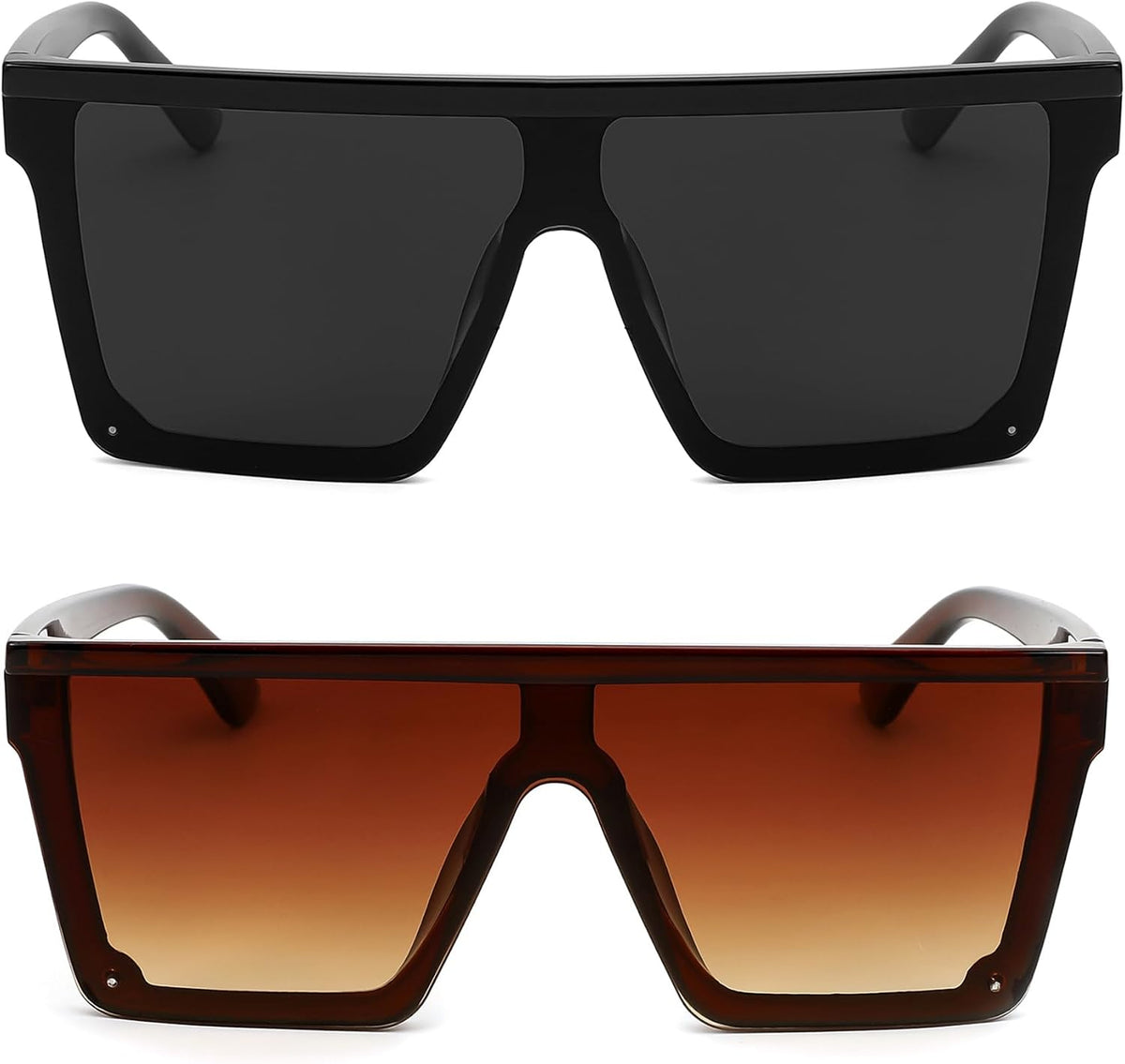 ÉÌƷͼƬ 115 | B09H6XXSDN | FEISEDY Oversized Sunglasses Mens Womens Flat Top Square Trendy Visor Shades UV400 B2470