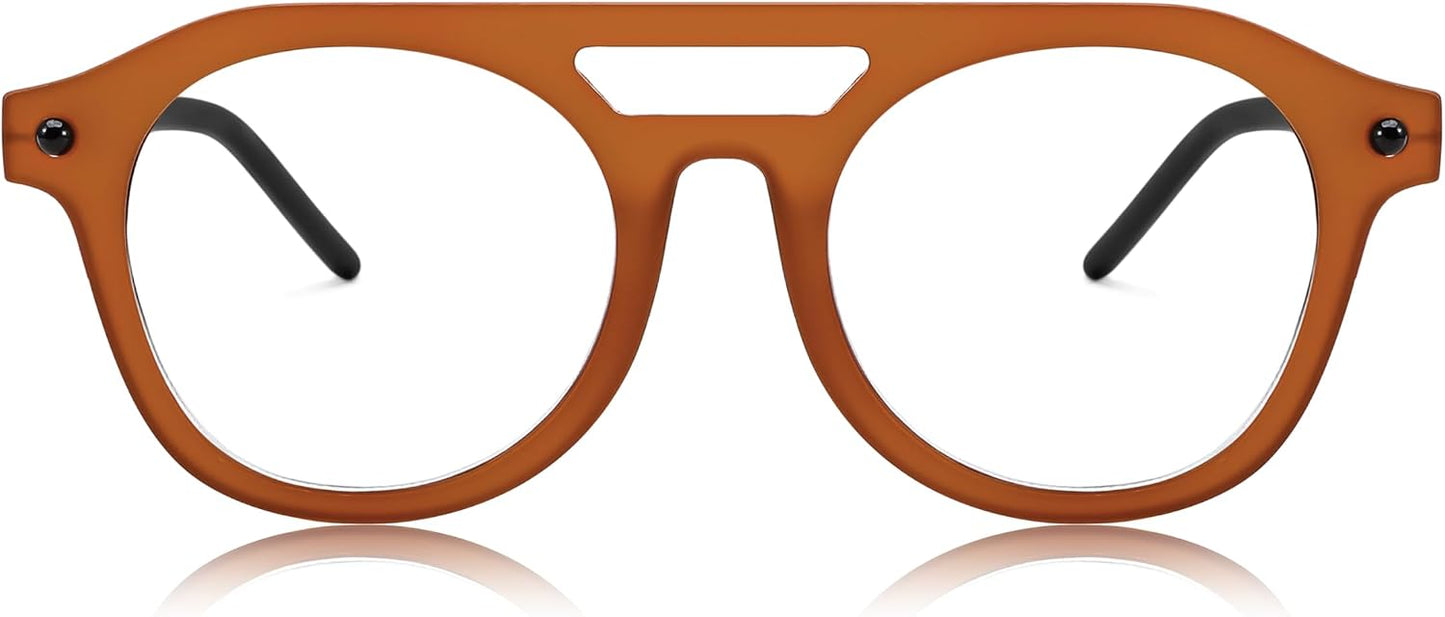 商品图片 15 | B0CJMDW1B6 | FEISEDY 70s Aviator Blue Light Blocking Glasses Square Pilot Frame Anti Glare Computer Glasses Women Men B0052