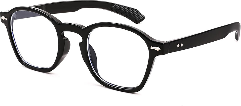 Black Frame / 50 Millimeters | B0B7MDH4RM | FEISEDY Women Men Blue Light Blocking Computer Glasses Retro Small Round Sqaure Frame Eyewear B2928