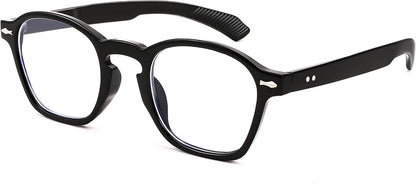 Black Frame / 50 Millimeters | B0B7MDH4RM | FEISEDY Women Men Blue Light Blocking Computer Glasses Retro Small Round Sqaure Frame Eyewear B2928