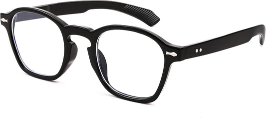 Black Frame / 50 Millimeters | B0B7MDH4RM | FEISEDY Women Men Blue Light Blocking Computer Glasses Retro Small Round Sqaure Frame Eyewear B2928