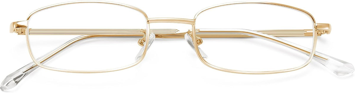 ÉÌƷͼƬ 4 | B0DQ3B3RQP | FEISEDY Vintage Blue Light Glasses for Women Metal Y2K Rectangle Glasses Gold Silver Fake Nerd Eyewear Frame B0271