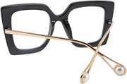 ÉÌƷͼƬ 3 | B08DF5QRXC | FEISEDY Oversized Square Blue Light Blocking Glasses Eye Strain Glare Pearl Inlay Arm Cat Eye Fashion Eyewear B2639