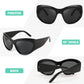 商品图片 4 | B0BQBWYZF6 | FEISEDY Trendy Y2k Sunglasses Women Men Oversized Shield Sunglasses Fashion Wrap Around Futuristic Glasses B2359