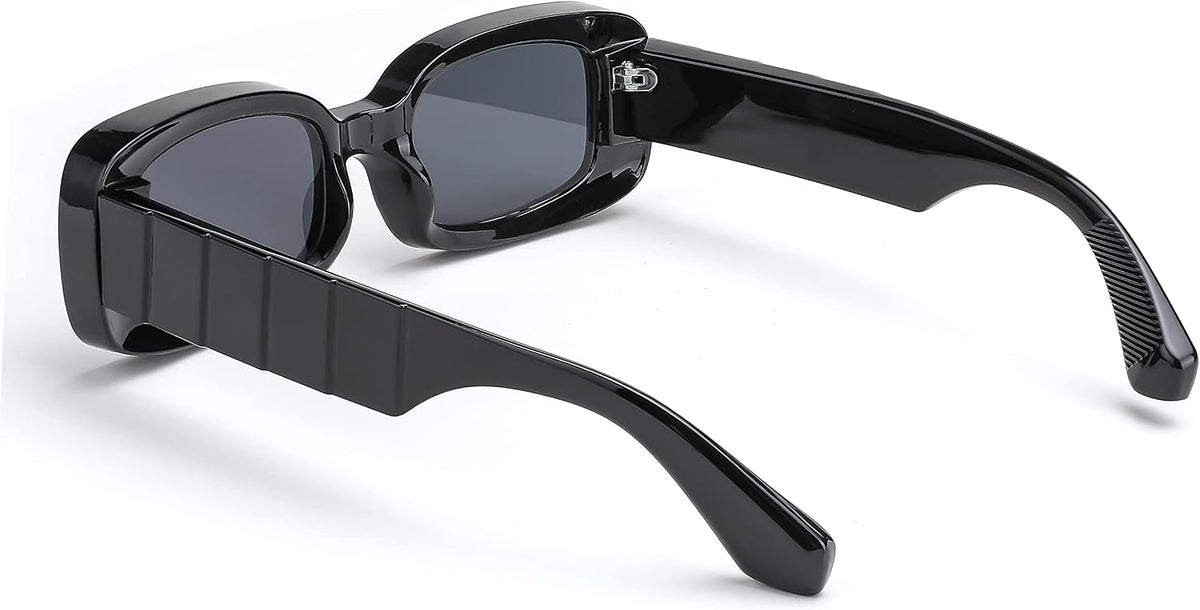 ÉÌƷͼƬ 29 | B0B12FXZW5 | FEISEDY Rectangle Sunglasses for Women Men Retro Y2k 90s Thick Frame Chunky Square Sunglasses UV400 Protection B2307