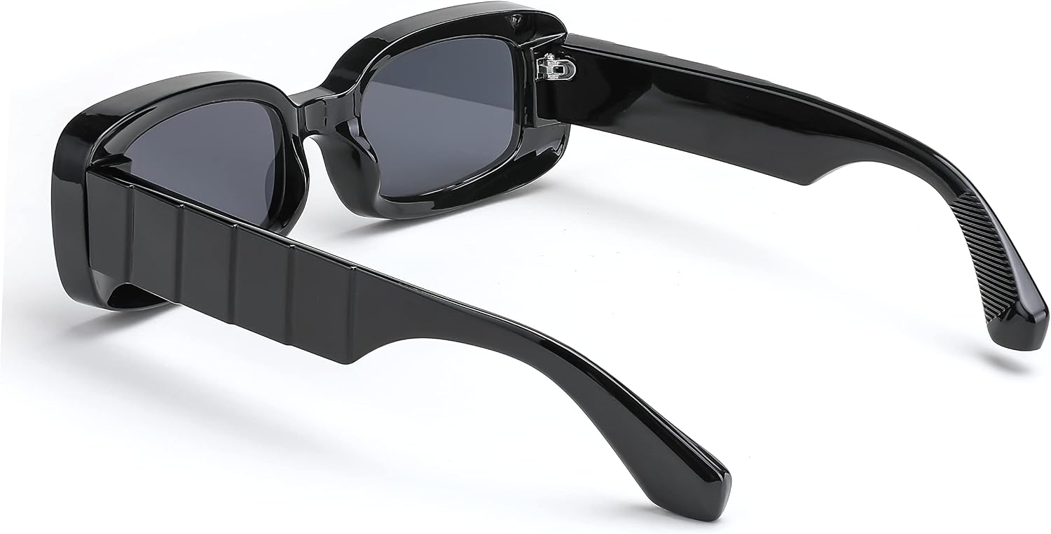 商品图片 29 | B0B12FXZW5 | FEISEDY Rectangle Sunglasses for Women Men Retro Y2k 90s Thick Frame Chunky Square Sunglasses UV400 Protection B2307
