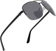 Black / 1.0 x | B08PDD1VTW | FEISEDY Reader Sunglasses for Men Women Bifocal for Reading Under Sun Glasses B2718