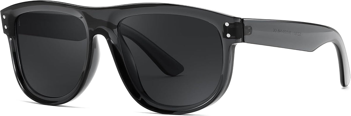 Gray/Black Gray / 54 Millimeters | B0D8JHS15Q | FEISEDY Square Sunglasses for Women Men Unisex Curved Style Shades Designer Sun Glasses B0214