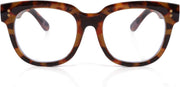 Leopard Frame / 52 Millimeters | B08MFD65FV | FEISEDY Retro Square Anti Blue Light Blocking Glasses Women Thick Oversized Computer Eyeglasses Double Metal Studs B2689