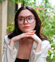 ÉÌƷͼƬ 3 | B0C6ZZXZ3F | FEISEDY Blue Light Glasses for Women Men Oversized Pilot Lightweight B2866