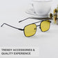 商品图片 26 | B09GKB6G1G | FEISEDY Fashion Square Aviator Sunglasses Women Men Trendy Retro Metal Frame Sun Glasses Candy Color Lens B1036