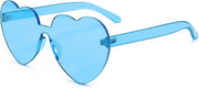 Blue | B0BMQ63TFC | FEISEDY Thick Heart Sunglasses Rimless Heart Shaped Sun Glasses Women Fashion Love Glasses B2419