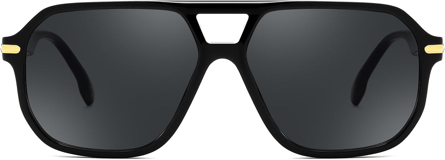 商品图片 15 | B0GTPJLQQN | FEISEDY Women Men Aviator Sunglasses UV400 Protection, Retro Trendy Square Frame for Driving Fishing Outdoor Daily B0425