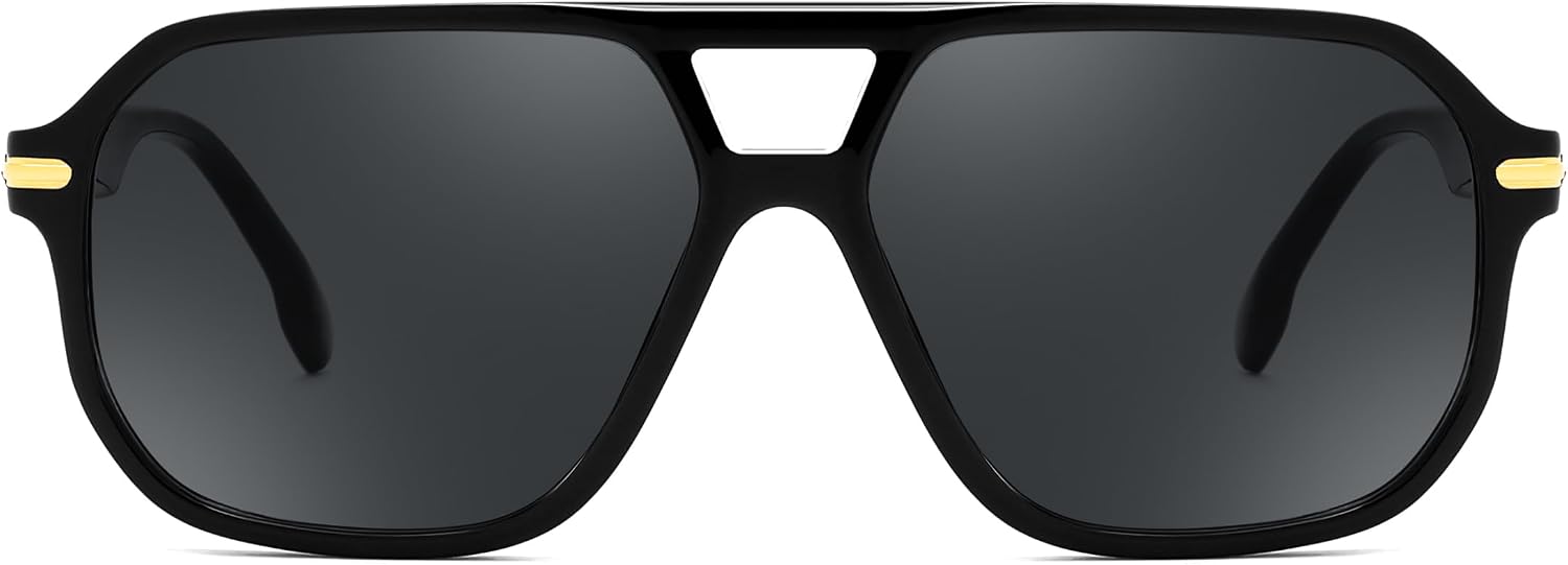 商品图片 15 | B0GTPJLQQN | FEISEDY Women Men Aviator Sunglasses UV400 Protection, Retro Trendy Square Frame for Driving Fishing Outdoor Daily B0425