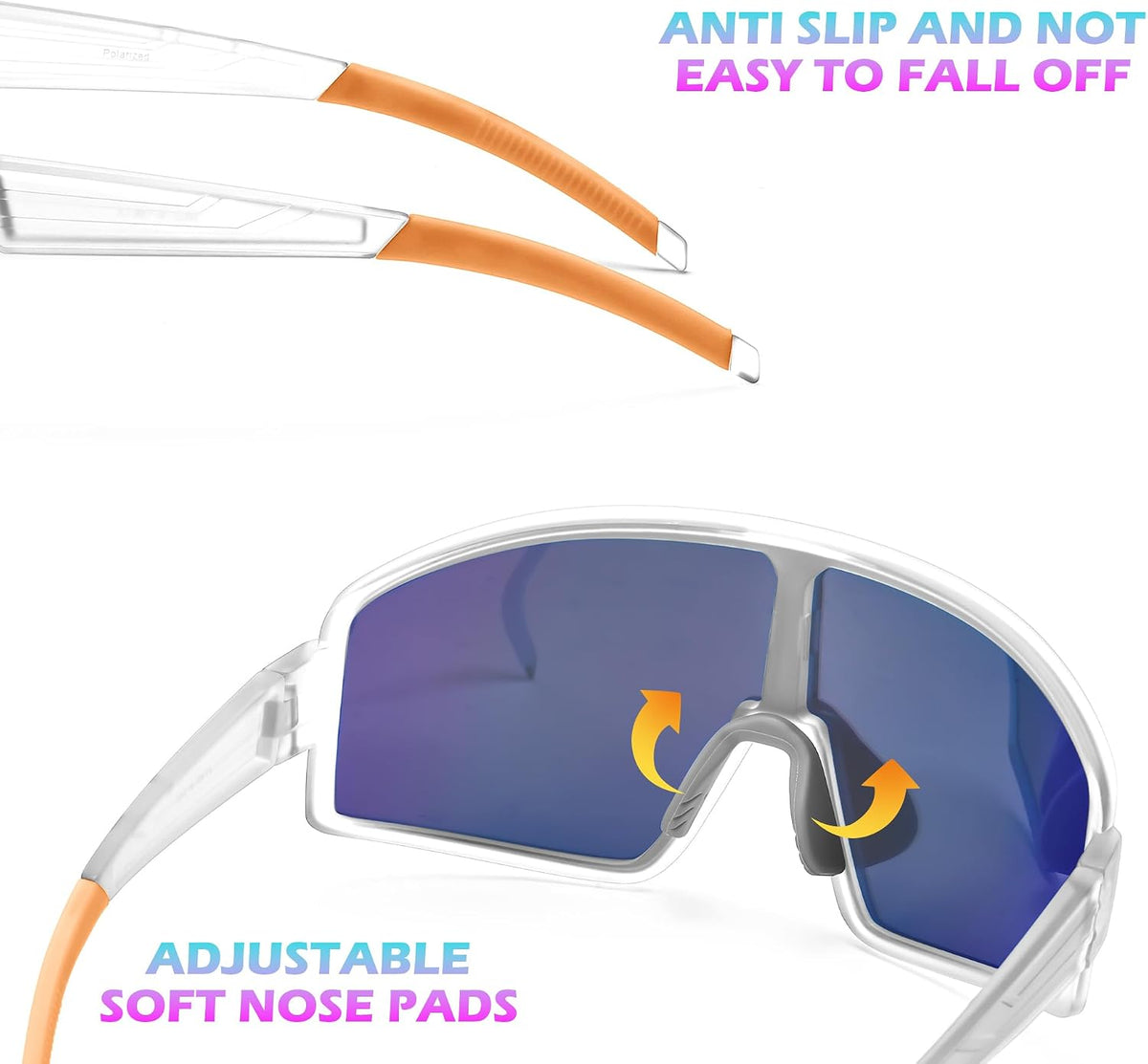 ÉÌƷͼƬ 26 | B0CTT71RHP | FEISEDY Polarized Sports Sunglasses for Men Women Youth Cycling Glasses Baseball Softball Sunglasses B2368
