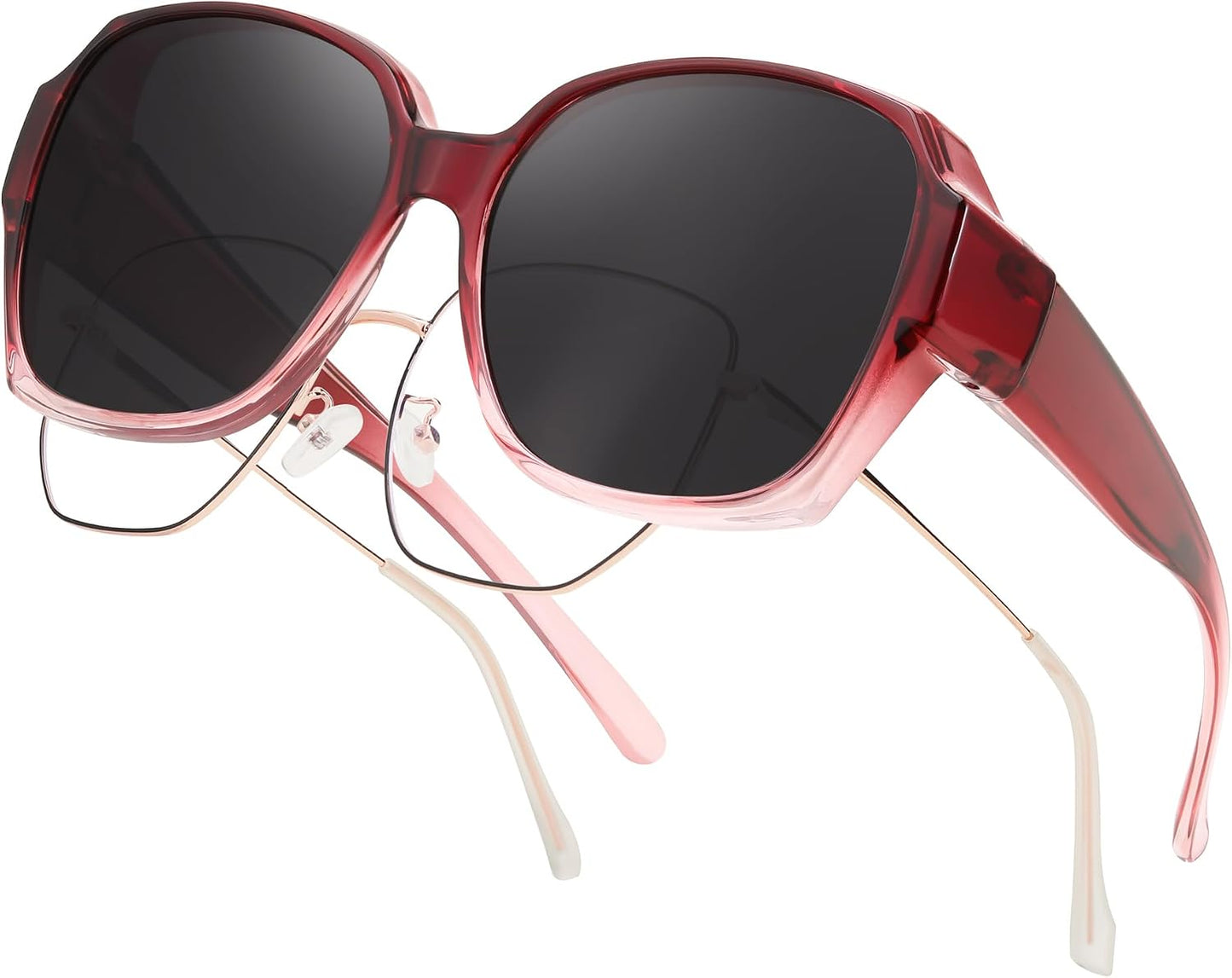 商品图片 16 | B0CPJ88KXS | FEISEDY Fit Over Glasses Sunglasses Polarized for Women Sunglasses Over Prescription Glasses Oversized UV Protection B1114