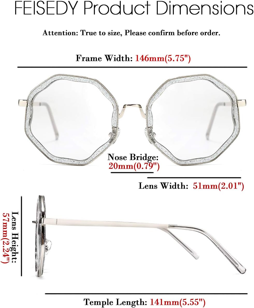 商品图片 5 | B081B142ZJ | FEISEDY Fashion Design Polygon Sunglasses Women Chic Geometric Retro Shade B2542