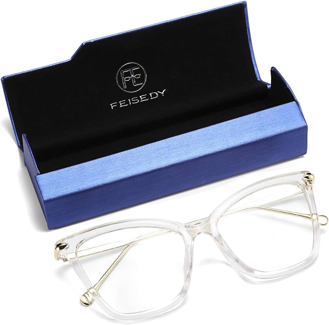 ÉÌƷͼƬ 15 | B07KK3P4KT | FEISEDY Oversized Cat Eye Glasses Frame with Clear Lenses Eyewear for Women B2460
