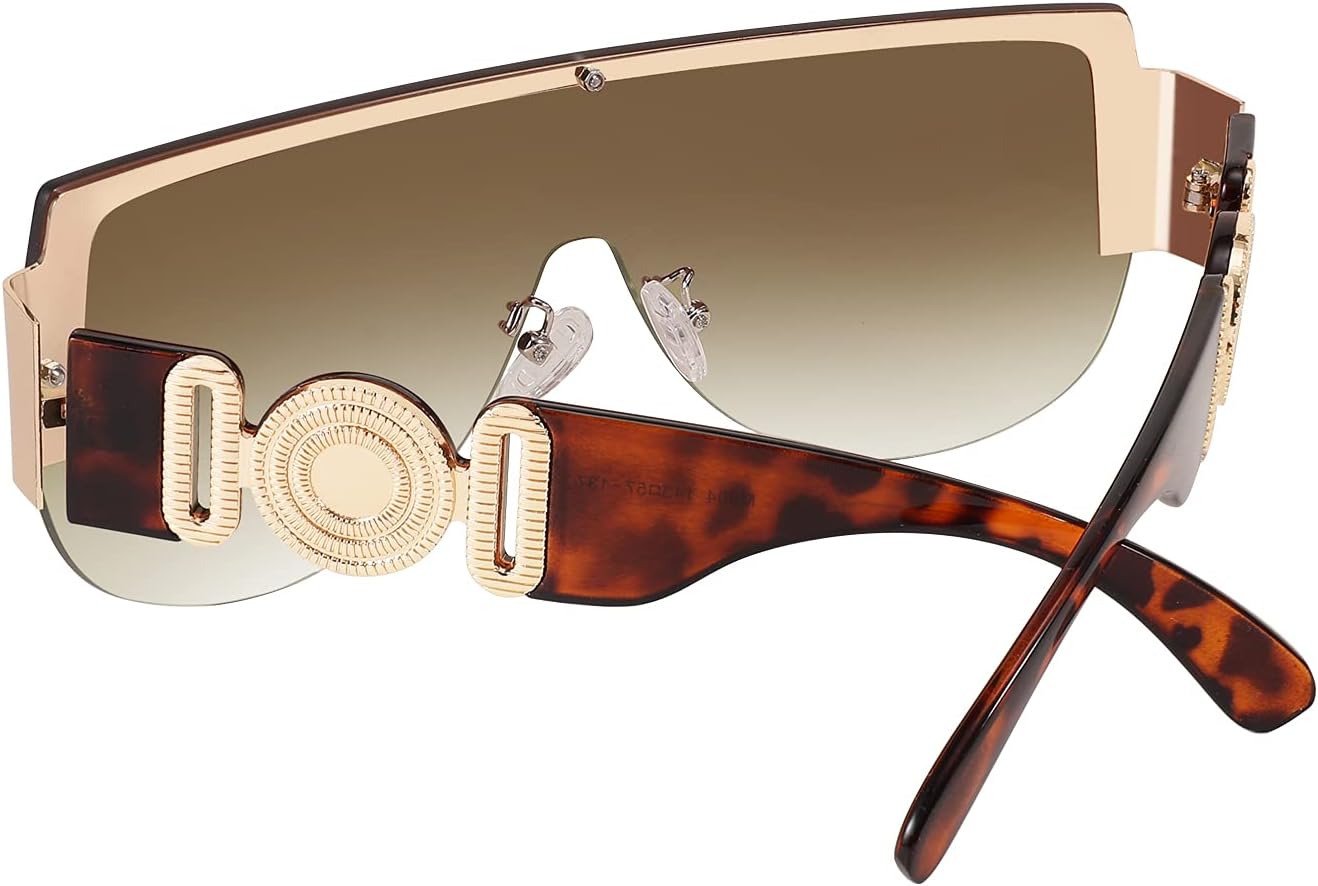 商品图片 10 | B095WNLFX1 | FEISEDY Fashion Oversized Sunglasses Women Trendy Designer One Piece Stylish UV400 Protection B2748