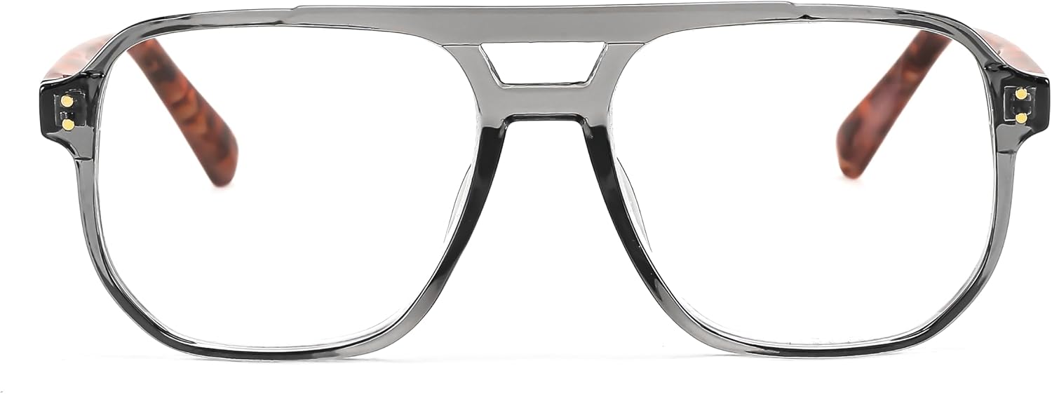 商品图片 11 | B0CHJST8ZK | FEISEDY Retro Aviator Reading Glasses Women Men Blue Light Blocking Reader Plastic Lightweight Frame B0071