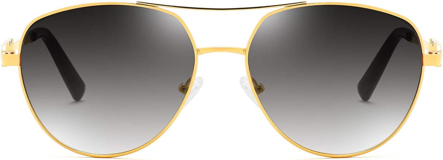 商品图片 17 | B0H4QPVJY6 | FEISEDY Retro Aviator Sunglasses for Women Men UV400 Shades B0409
