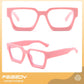 商品图片 22 | B0DXDYMMPM | FEISEDY Retro Blue Light Blocking Glasses for Women Men 90s Classic Rectangle Frame Thick Chic Computer Eyeglasses B2383R