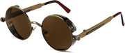 Bronze/Tea / 1.9 Inches | B0CP8SVFQJ | FEISEDY Retro Gothic Steampunk Sunglasses For Men Women
