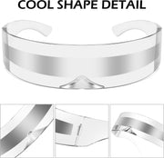 ÉÌƷͼƬ 45 | B08THY8CBQ | FEISEDY 80s Futuristic Cyclops Cyber Visor Sunglasses Men Women Punk Style Cosplay B2740