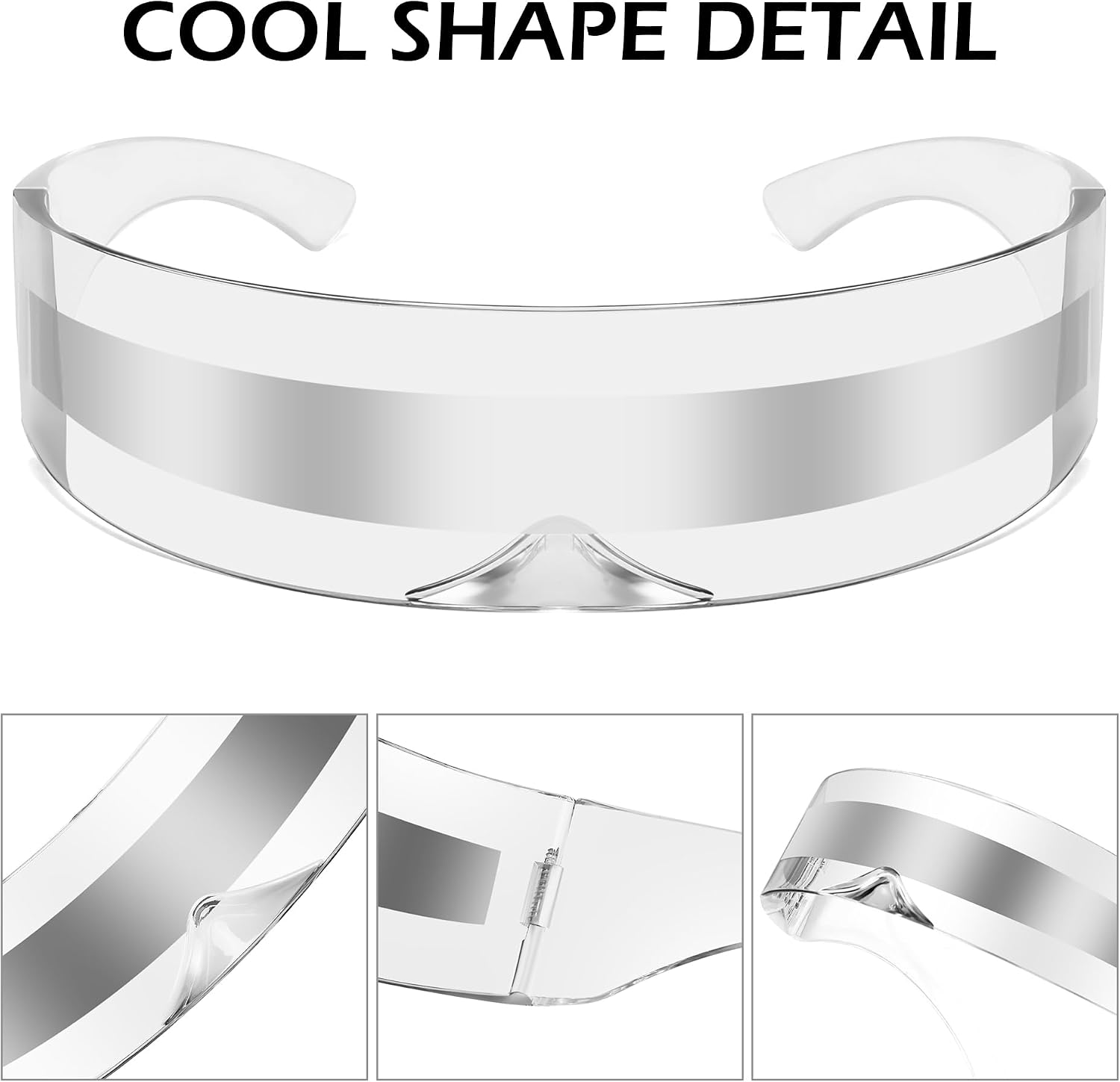 商品图片 45 | B08THY8CBQ | FEISEDY 80s Futuristic Cyclops Cyber Visor Sunglasses Men Women Punk Style Cosplay B2740