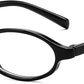 商品图片 30 | B0DKNKBFBX | FEISEDY Y2K Retro Oval Nerd Blue Light Glasses for Women B0258