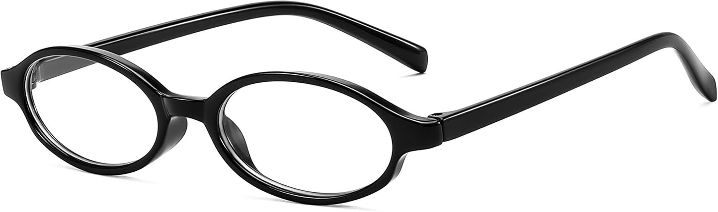 商品图片 30 | B0DKNKBFBX | FEISEDY Y2K Retro Oval Nerd Blue Light Glasses for Women B0258
