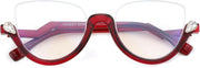 ÉÌƷͼƬ 23 | B0CJFLY9C9 | FEISEDY Reading Glasses for Women Fashion Half Frame Cat Eye Glasses Anti Glare Eyeglasses B0067