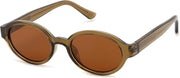 Transparent Brown & Brown / 52 Millimeters | B0H1WBQD3Y | FEISEDY Retro Oval Y2K Polarized Sunglasses for Women Men B0442