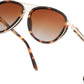 Brown Tortoise/Gradient Tea / 55 Millimeters | B0FPPSSRHX | FEISEDY Retro Polarized Aviator Sunglasses for Women Men B0259