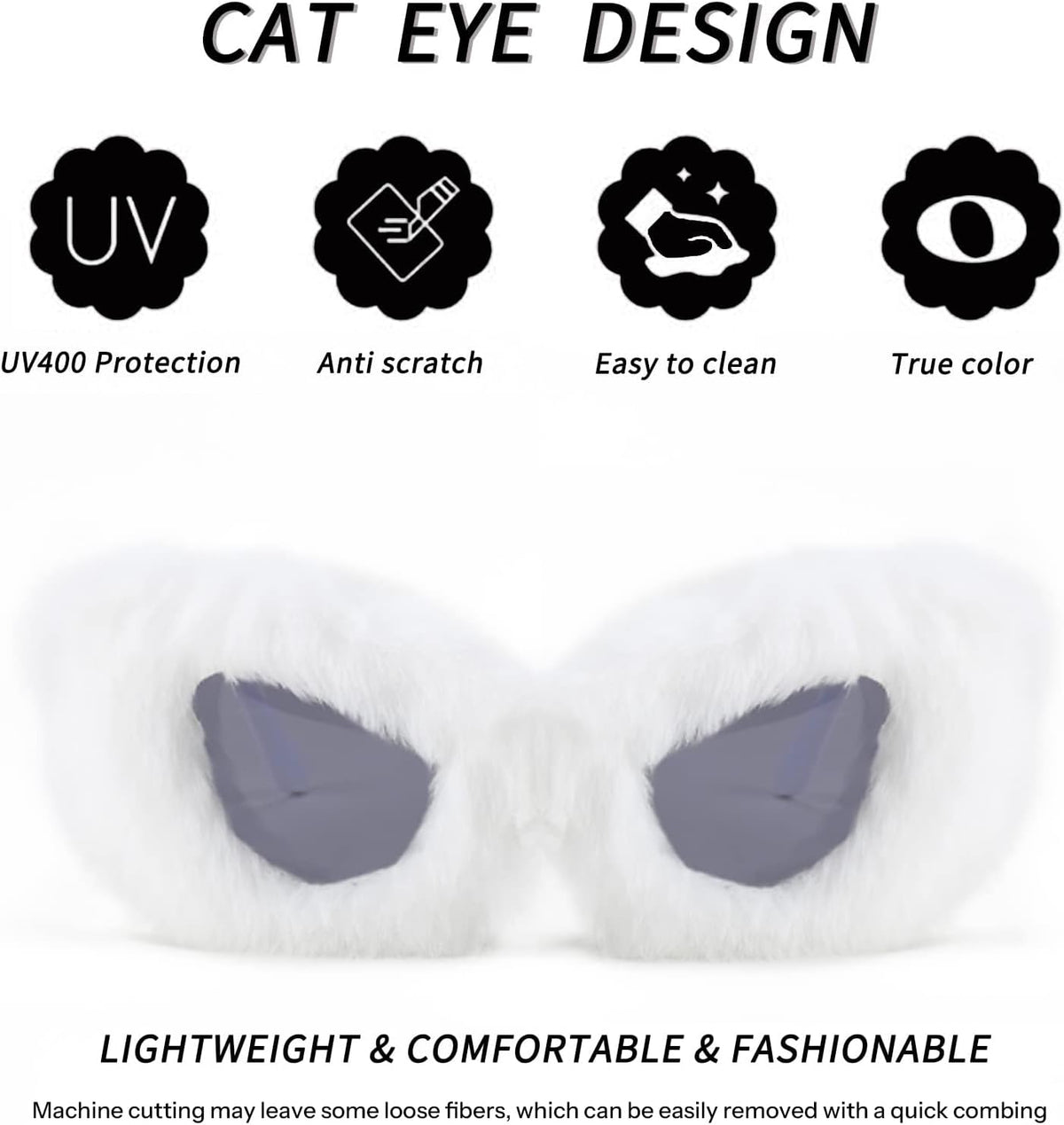 ÉÌƷͼƬ 117 | B09PN9V5N6 | FEISEDY Sunglasses Women Plush Fuzzy Soft Velvet Party Masquerade B2877