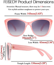ÉÌƷͼƬ 117 | B07M9V125F | FEISEDY Polarized Vintage Sunglasses American Womens Square Jackie O Cat Eye Sunglasses B2451