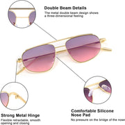 ÉÌƷͼƬ 27 | B09XDVK9DG | FEISEDY Retro Trendy Aviator Sunglasses Women Men 90s Small Vintage Glasses Stylish Gold Metal Oval Sunglasses B2906
