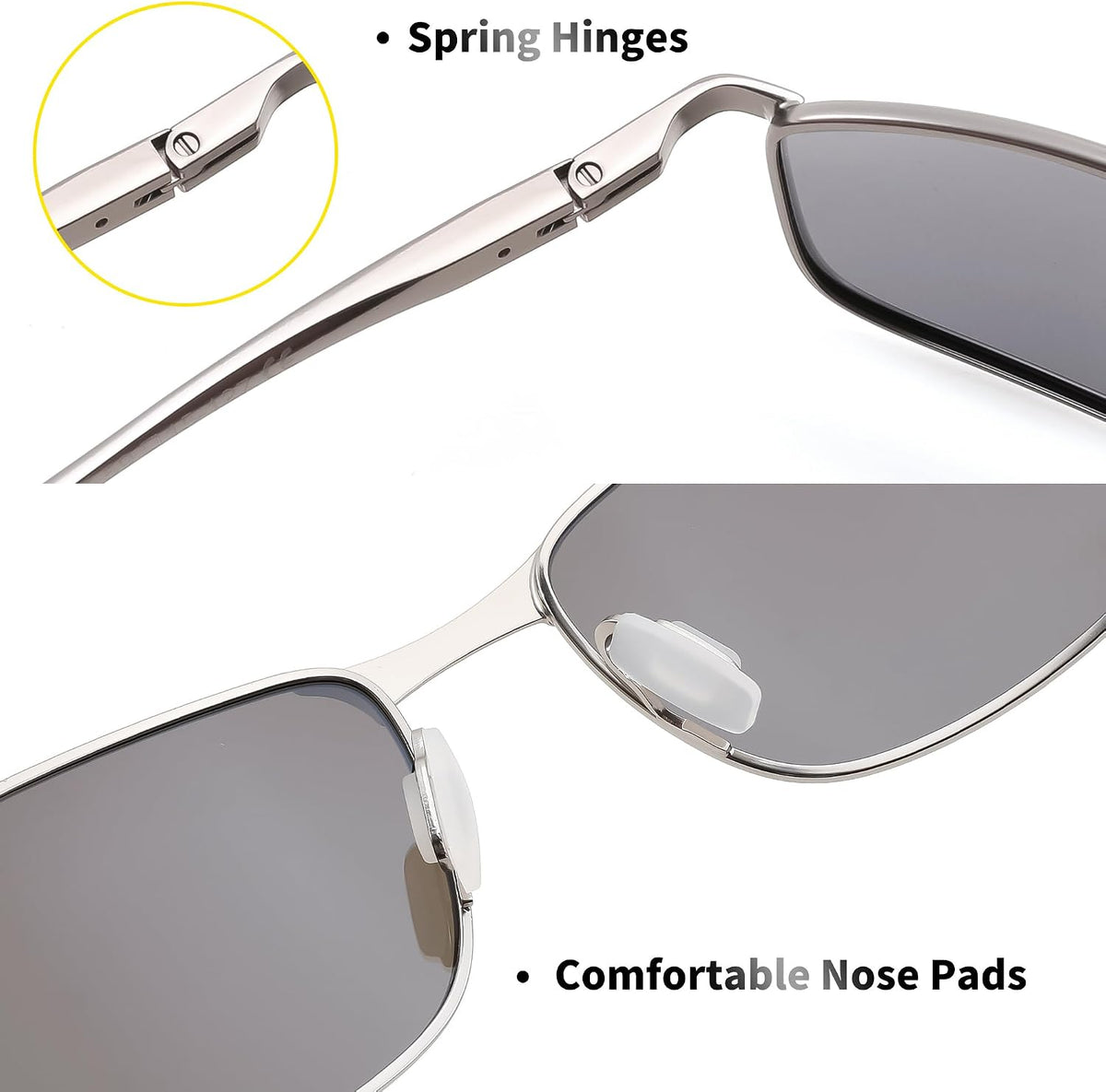 ÉÌƷͼƬ 31 | B07GSRV2H5 | FEISEDY Rectangle Polarized Square Sunglasses for Men Women B2444