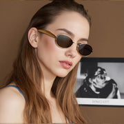 ÉÌƷͼƬ 3 | B0FH4FH8VH | FEISEDY Retro Oval Sunglasses Women Men - Gold Metal Chunky Frame, UV400 for Driving & Daily Wear B0312